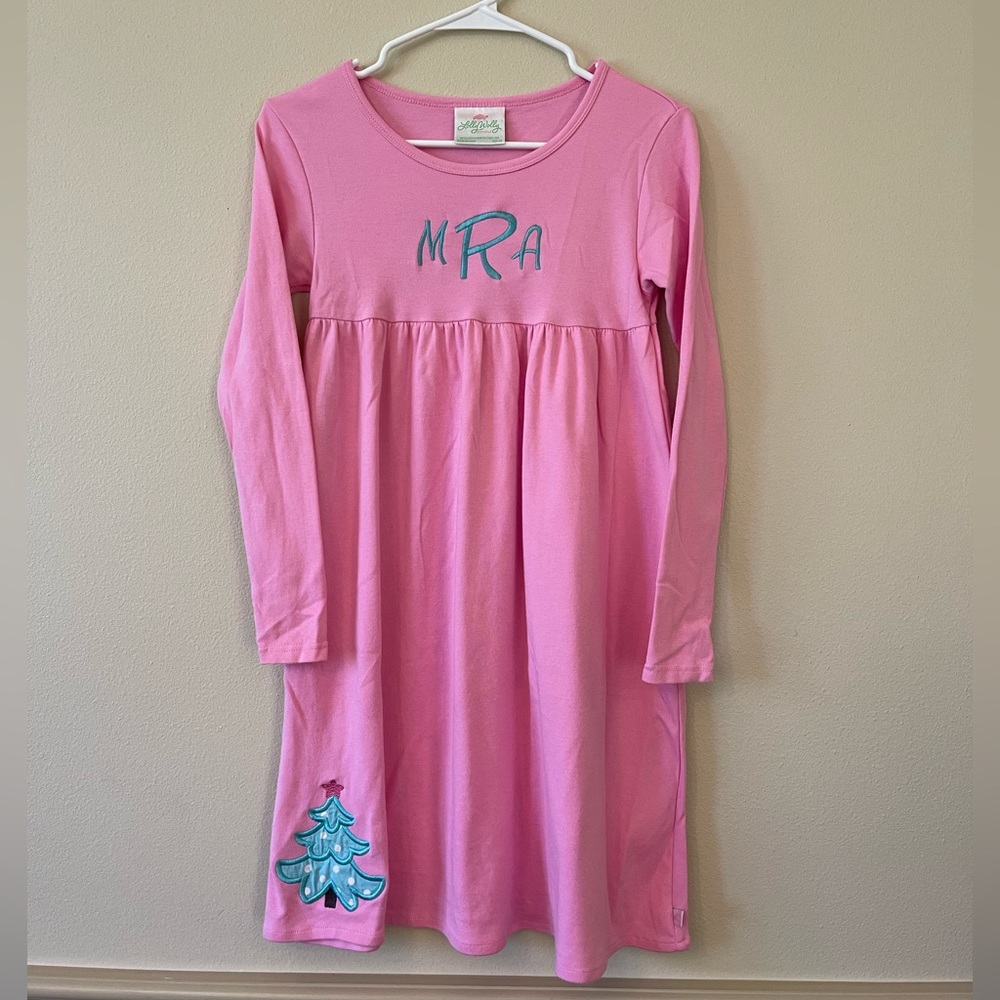 Girls monogram Lolly wolly doodle dress
